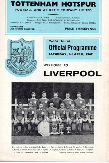 Match programme